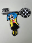 Coraline key iron on embroidered patch