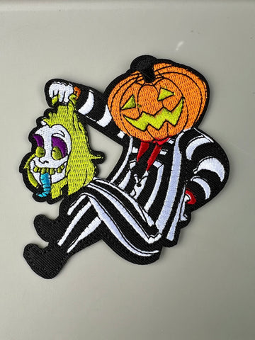 BeetleJuice iron on embroidered patch