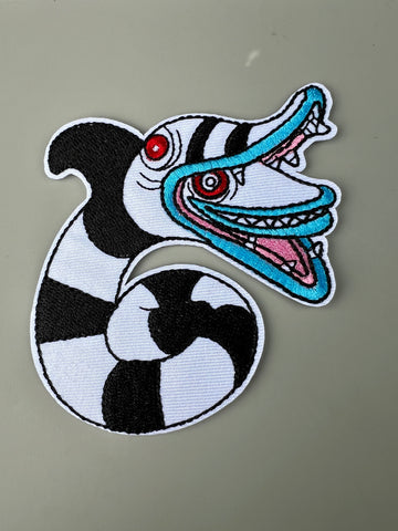 Sandworm iron on embroidered patch