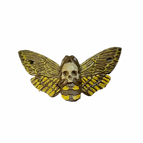 Hand Painted Deaths Head Moth Hair Pin