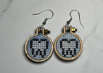 Mini cross stitch earrings