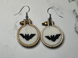 Mini cross stitch earrings