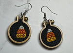 Mini cross stitch earrings