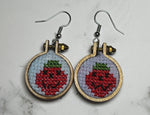 Mini cross stitch earrings