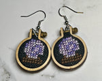 Mini cross stitch earrings