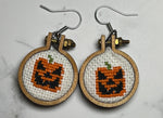 Mini cross stitch earrings