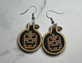 Mini cross stitch earrings