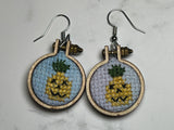 Mini cross stitch earrings