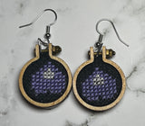 Mini cross stitch earrings