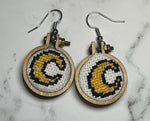 Mini cross stitch earrings