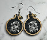 Mini cross stitch earrings