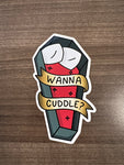 Mourning Breath Shoppe wanna cuddle sticker